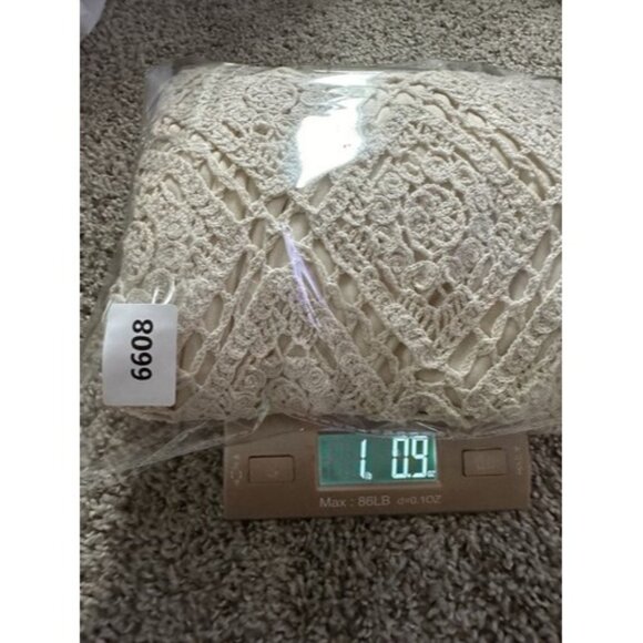 Ultra Pink Crohet Lined Pants Costal Boho Elastic Wasit Size Small Beach Pull On - Picture 13 of 13